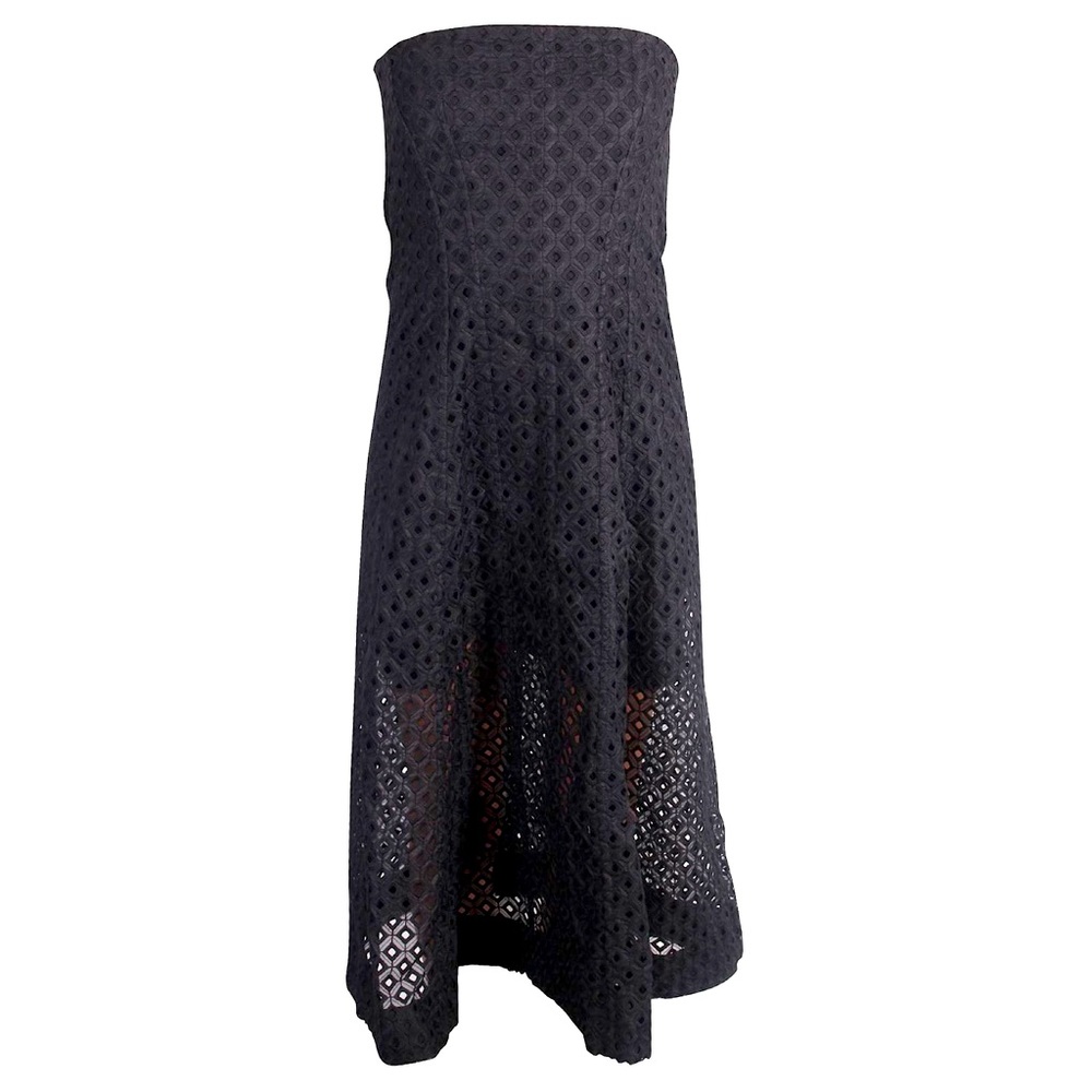 Stella McCartney Strapless Black Eyelet dress
